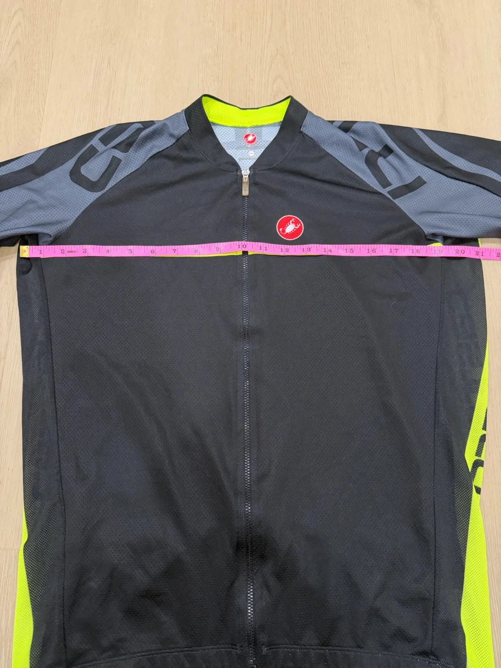 Men’s Castelli Cycling Jersey XXL & Bib Short XL Set Black Yellow